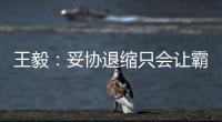 王毅
：妥协退缩只会让霸凌者得寸进尺