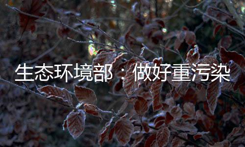 生态确保治污责任落实到位