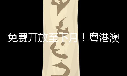 期间免费向公众开放