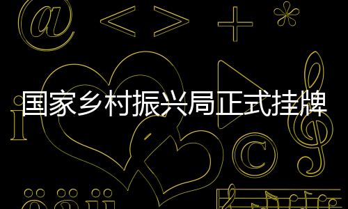 乡村国家乡村振兴局正式挂牌