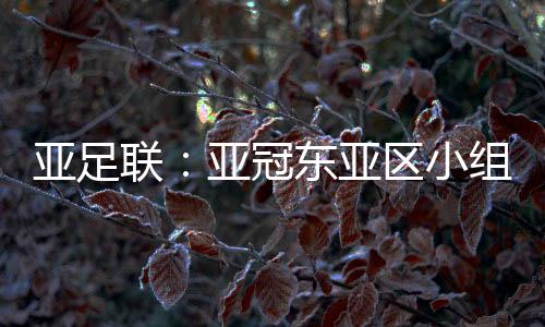 小组亚足联官方宣布