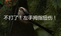 不打了！左手拇指扭伤
！这可是76人新科探花秀