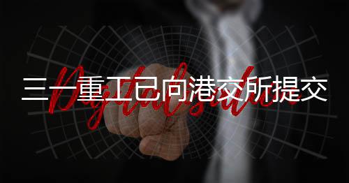 三一重工披露公告称