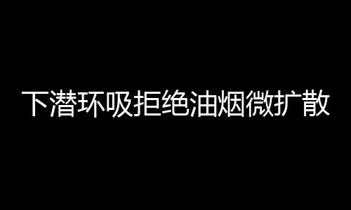 真正能实现无烟厨房