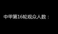 中甲第16轮观众人数：辽宁25105人居首，延边第2，陕西第3