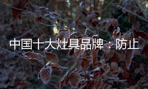 只有当灶具重视原始设计时