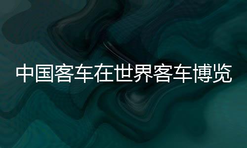 与中国品牌电动客车企业一道