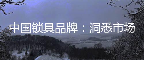 锁具市场扩大消费群体