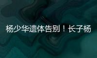 杨少华遗体告别
！长子杨威悲痛，摔盆打幡大喊
：爸爸一路走好

！