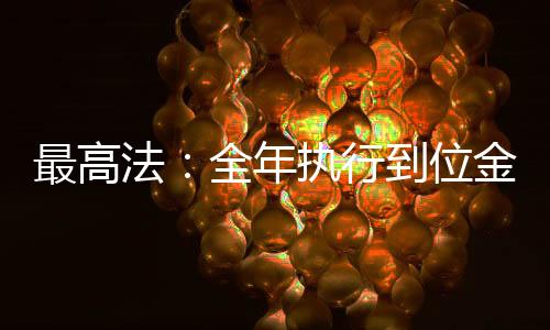 法全执行到位率的年执提升