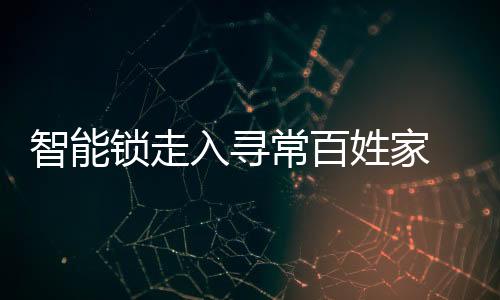 智能锁行业也将迎来快速增长