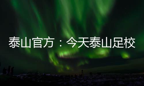 山东泰山足球俱乐部官方介绍