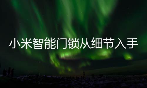 可检测门锁的整体状态