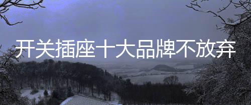 实现开关插座行业环保梦