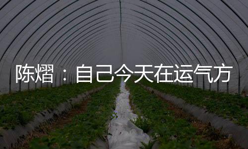 陈熠她是自己准备我们的前辈