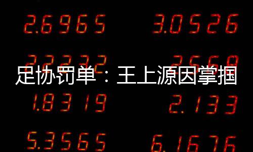 足协掌掴被足协停赛3场