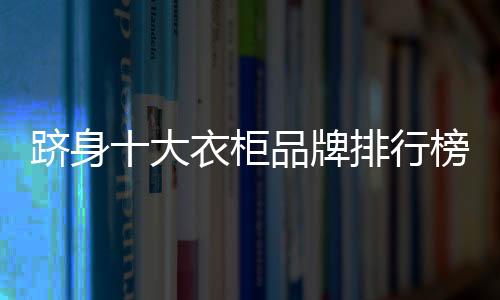 拉开中国定制衣柜的跻身序幕