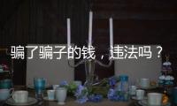 骗了骗子的钱，违法吗	？