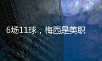 6场11球，梅西是美职联历史上6场比赛里进球并列最多的球员